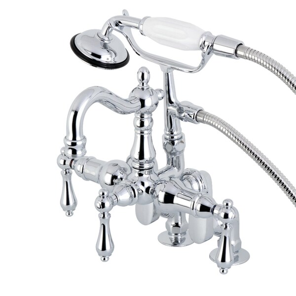 Kingston Brass CC6014T1 Clawfoot Tub Faucet with Hand Shower, Polished Chrome CC6014T1 - main